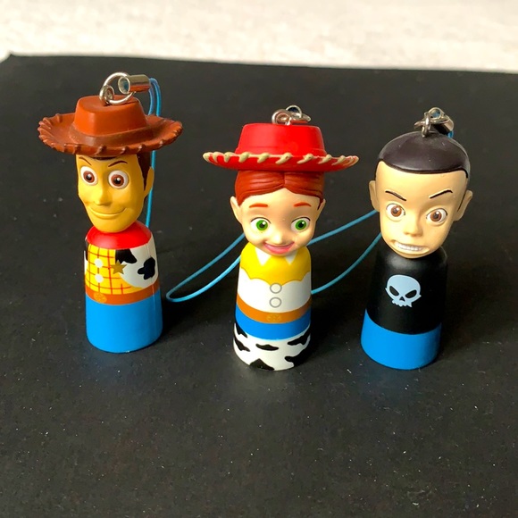 Toy Story Woody Jessie Sid bag/phone charms - Picture 1 of 9